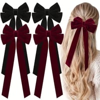 Image 1 of Velvet Bow Hair Clip