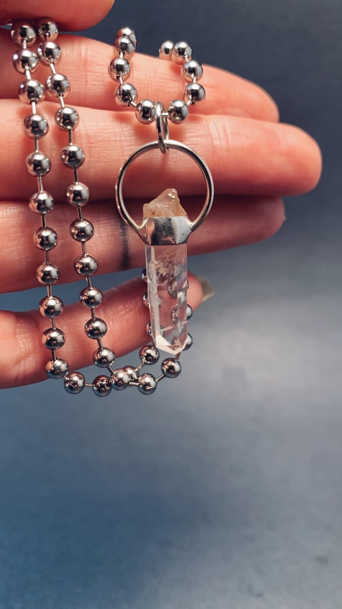 Columbian Clear Quartz Ball Chain Necklace | Fog & Fae Columbian Clear Quartz Ball Chain Necklace | Fog & Fae