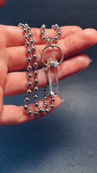Image 1 of Columbian Clear Quartz Ball Chain Necklace