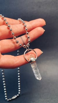 Image 4 of Columbian Clear Quartz Ball Chain Necklace