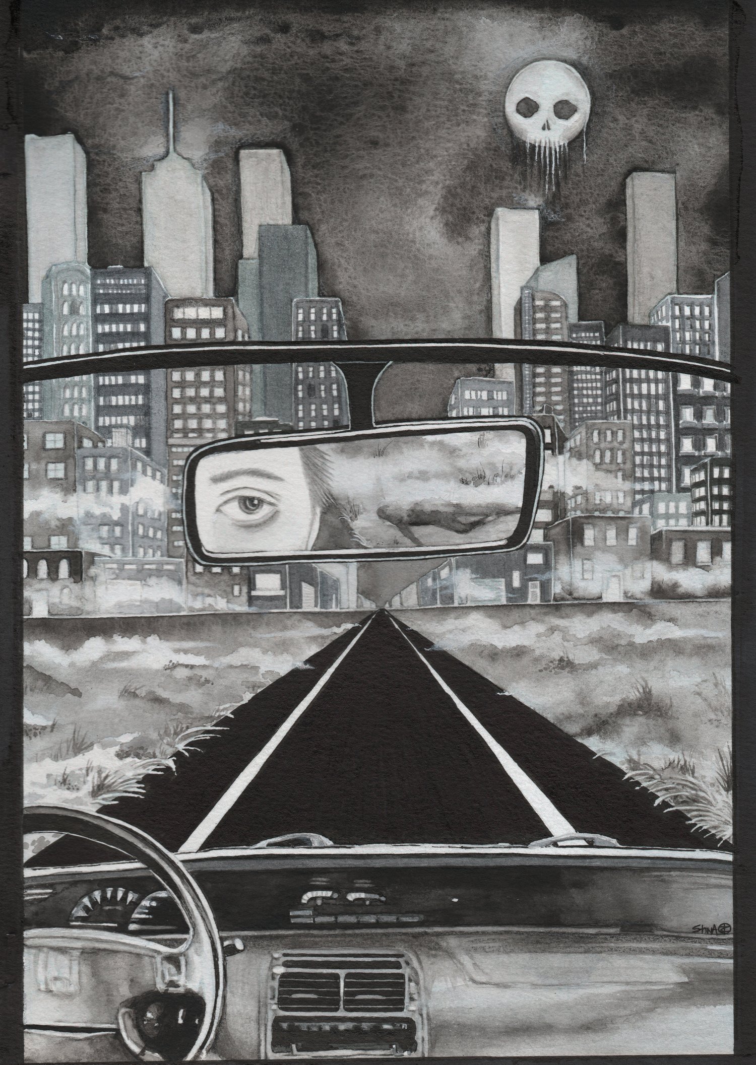 Driving - COMMISSIONED BOOK ILLUSTRATION 