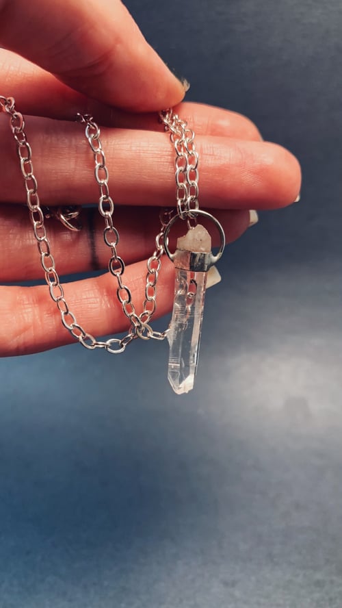 Image of Columbian Clear Quartz Silver Necklace