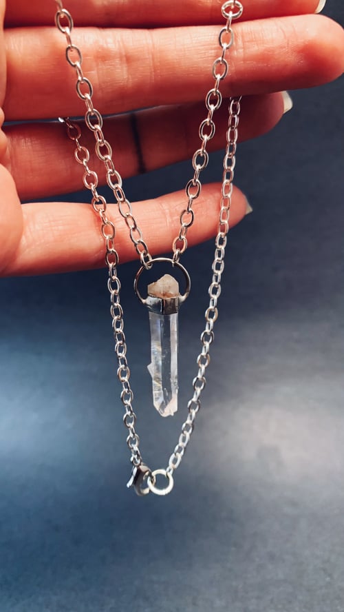 Image of Columbian Clear Quartz Silver Necklace