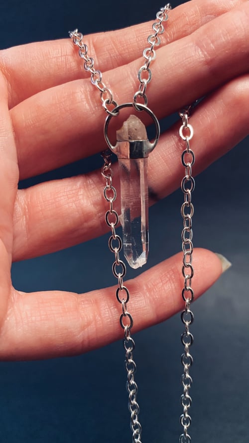 Image of Columbian Clear Quartz Silver Necklace