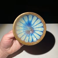 Image 3 of Blue/Amber Dotty - Small Bowl/Ring Dish