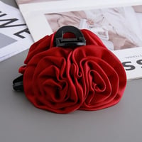 Image 3 of Satin Rose Claw Clip