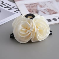 Image 2 of Satin Rose Claw Clip