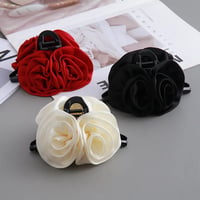 Image 1 of Satin Rose Claw Clip