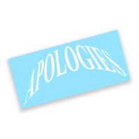 Image 1 of Apologies Curve Diecut