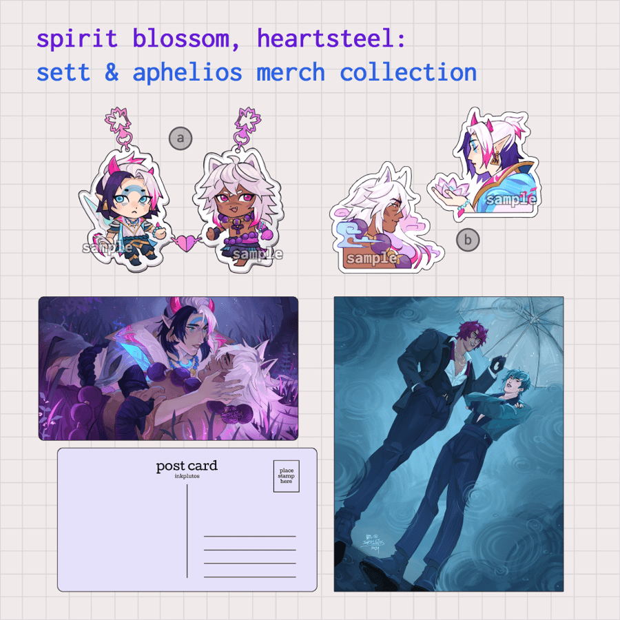 Image of [PREORDER] spirit blossom, heartsteel -  sett & aphelios merch collection