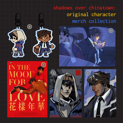 Image of [PREORDER] shadows over chinatown - original character merch collection