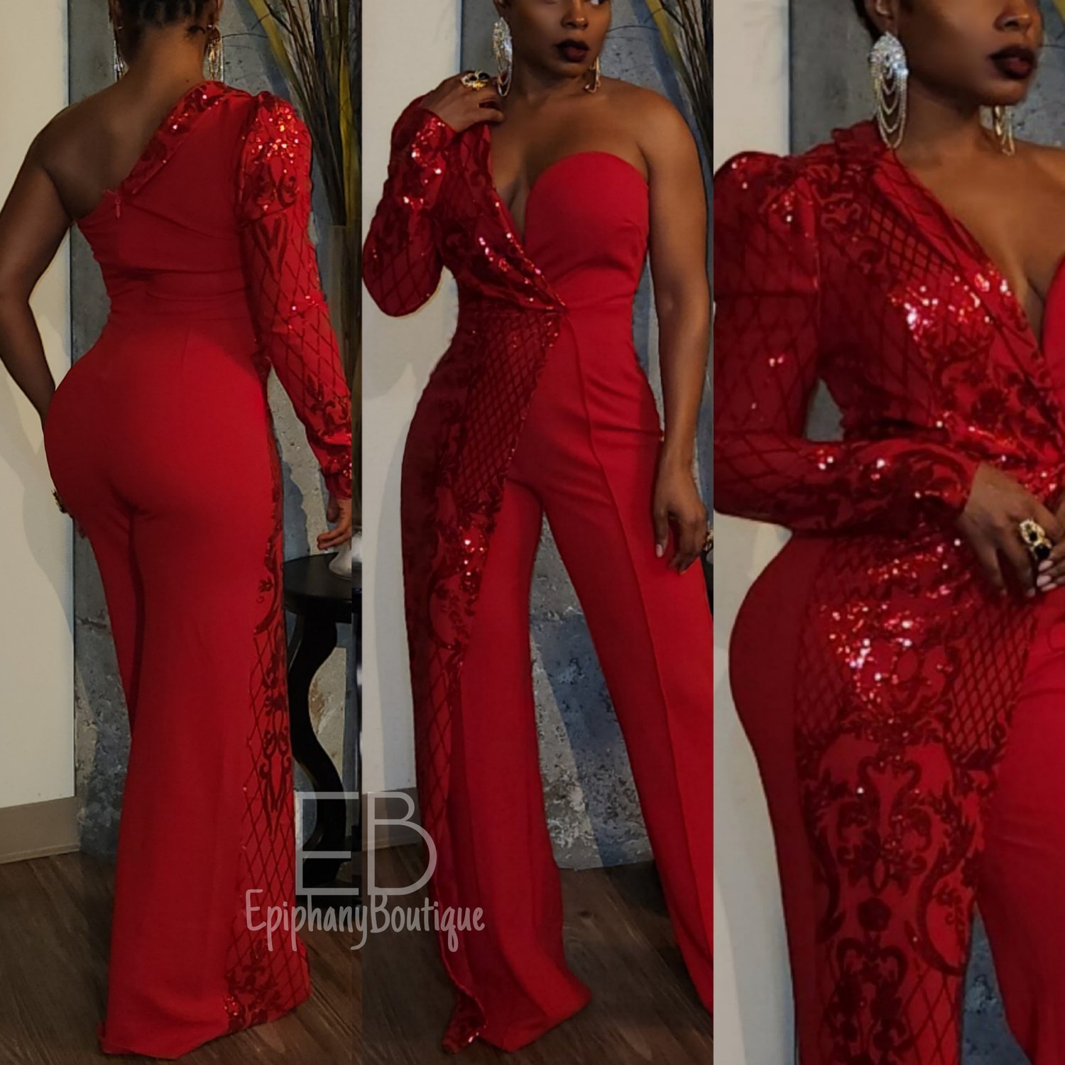 Image of The Naomi Jumpsuit: Red