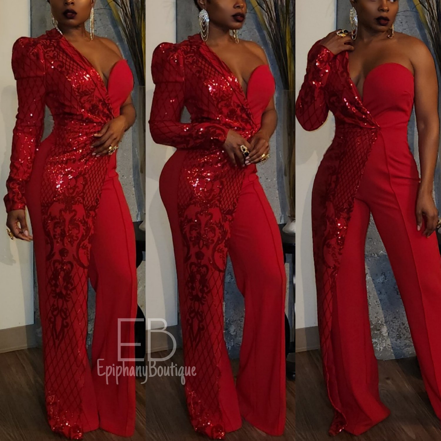 Image of The Naomi Jumpsuit: Red