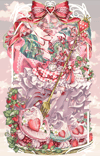 Strawberry Pop Star Gold Foil Print