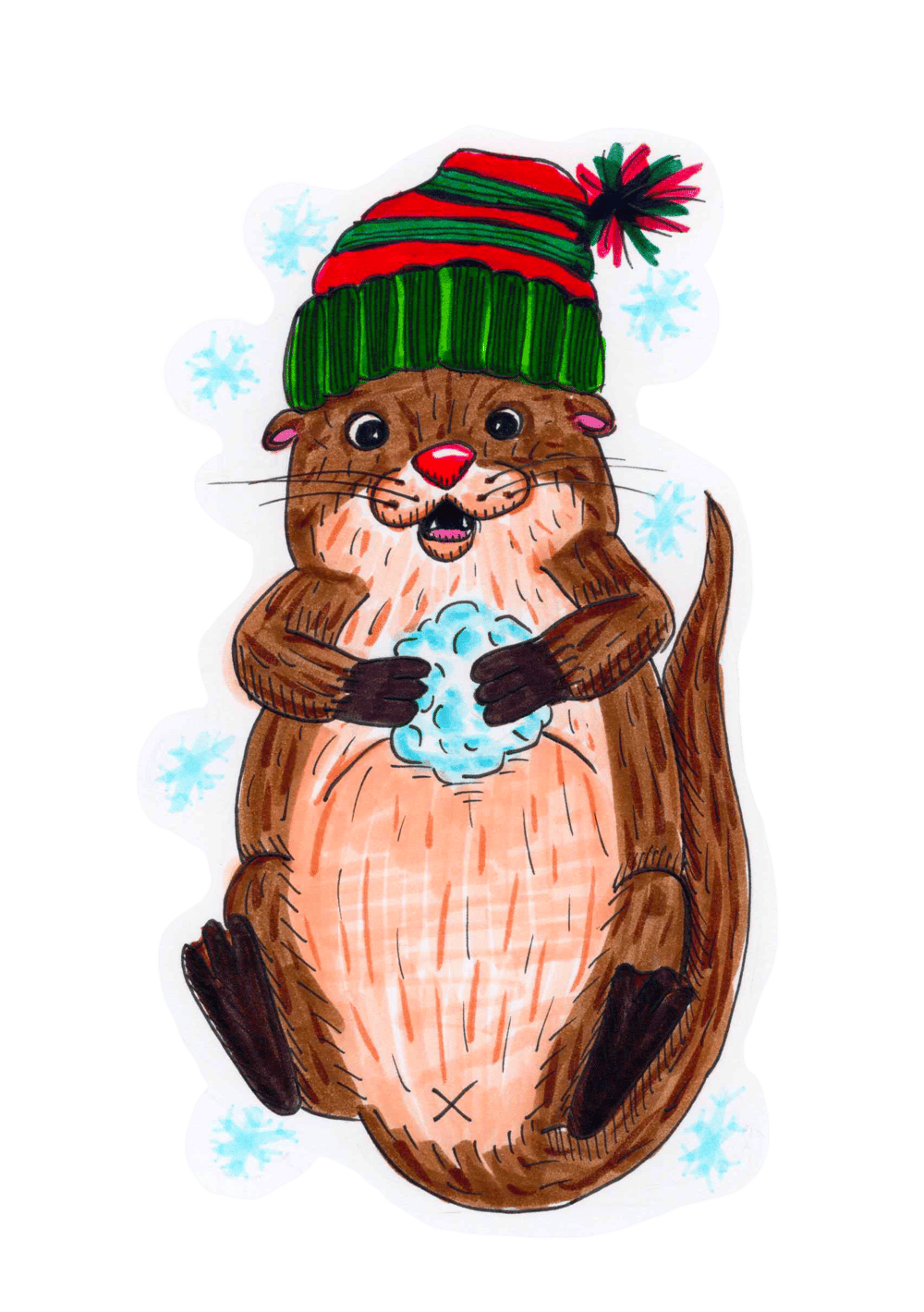 Image of Snow Otter Sticker