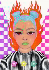 Image 1 of Sashiko (self portrait) - original drawing