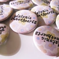 Image 2 of Platonic Sweethearts - button pin