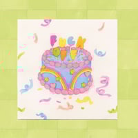Image 1 of Fuck Off Cake - Mini print and postcard