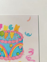 Image 4 of Fuck Off Cake - Mini print and postcard