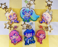 Image 1 of Vocaloid Glitter Epoxy 2" Charms 