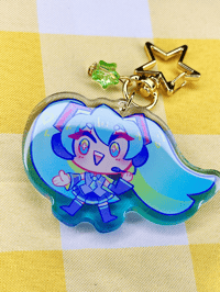 Image 2 of Vocaloid Glitter Epoxy 2" Charms 