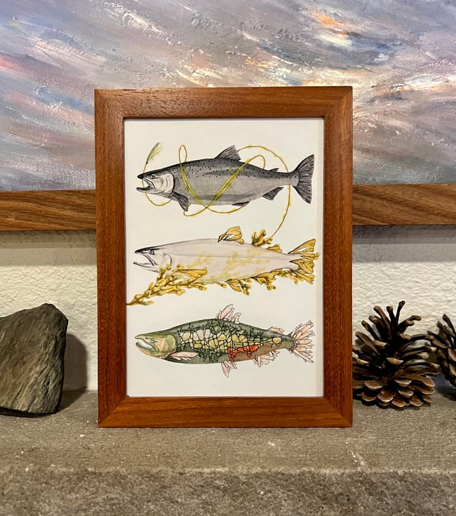 Custom Framed Ghost Salmon Small Prints