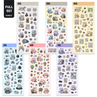 Image 1 of [<b>Full Set</b>] Toast the Raccoon Family Sticker Sheet Bundle Set