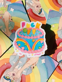 Image 2 of Fuck Off (cake) - vinyl sticker