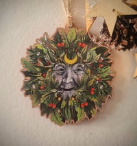 Image 3 of Green Crone - wooden decoration