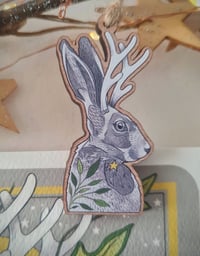 Image 1 of Midwinter Hare - wooden decoration