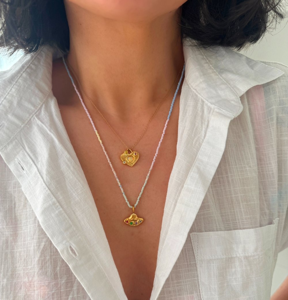 Image of Beam Me Up Gold Pendant