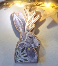 Image 2 of Midwinter Hare - wooden decoration