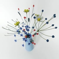 Image 3 of Blue vase with sprigs - SOLD