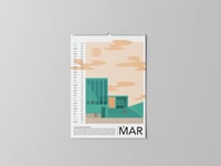 Image 4 of BESH PRINTS Architecture Wall Calendar 2025 - V.2 (DIN A4)