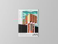 Image 3 of BESH PRINTS Architecture Wall Calendar 2025 - V.2 (DIN A4)
