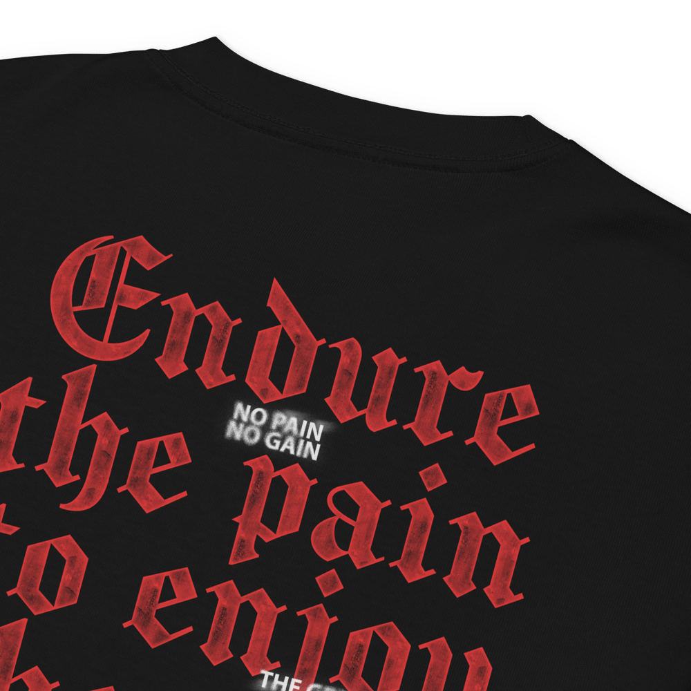 Image of "ENDURE THE PAIN" Heavyweight Long Sleeve Shirt