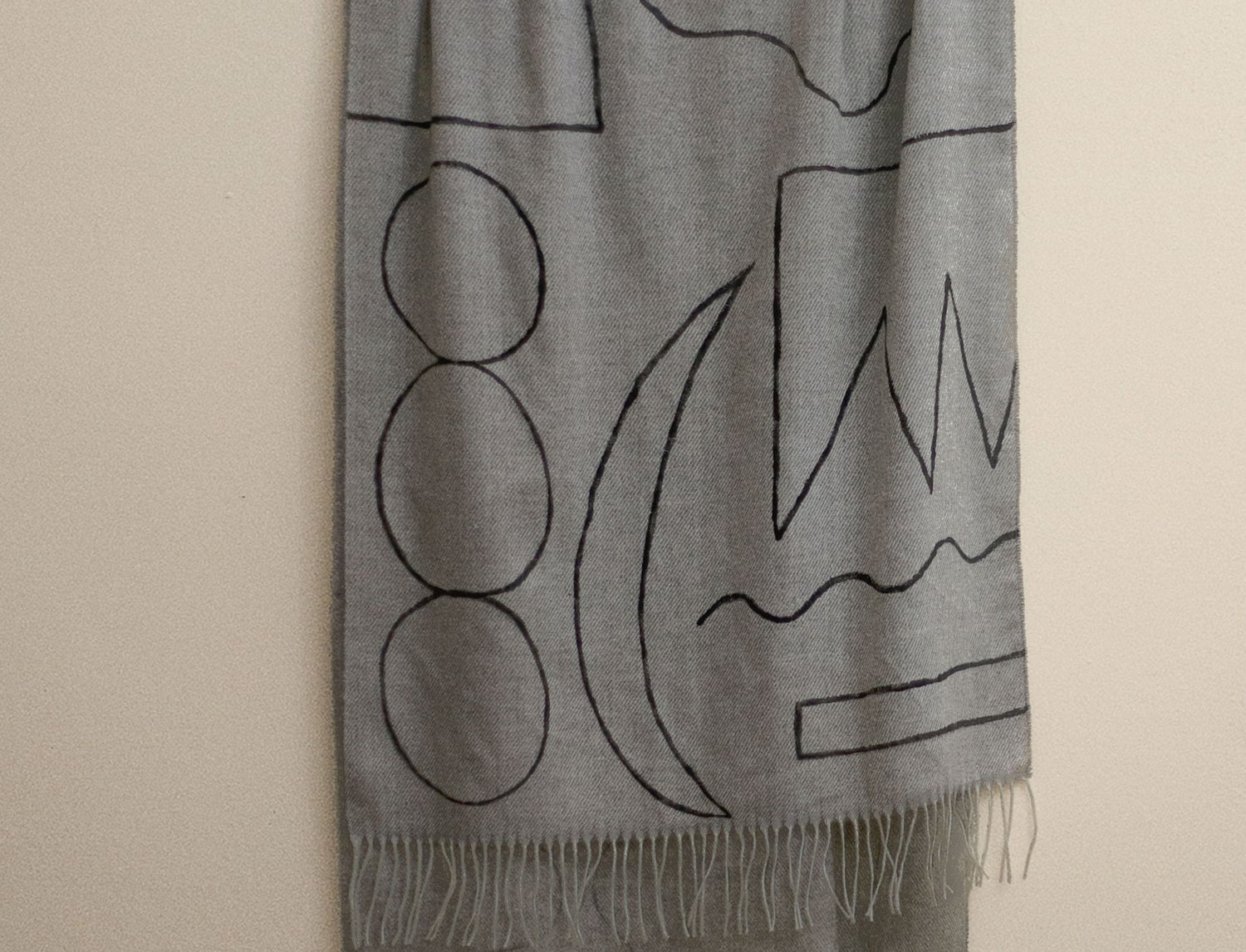 Image of GREY PAINTED SCARF (preorder)