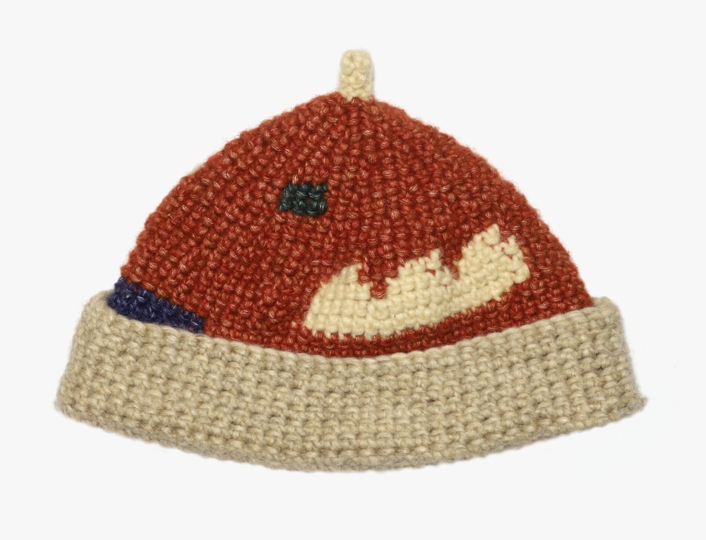 Image of RED AND BEIGE WOOL CAP