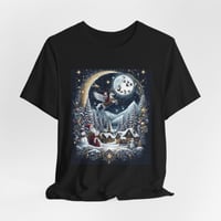 Image 1 of Santa Claus Magical Christmas Village Short Sleeve T-shirt