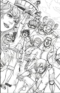 Image 1 of One Piece United 11" x 17" Original Art