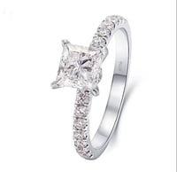 Image 1 of Jasmine Princess Cut 1 Carat Lab Diamond Ring
