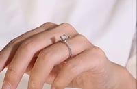 Image 4 of Jasmine Princess Cut 1 Carat Lab Diamond Ring