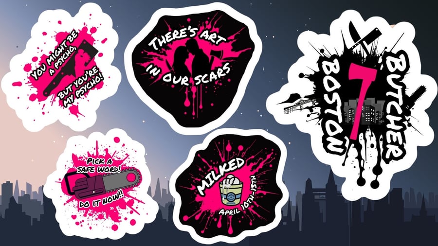 Image of Officially licensed Butcher & Blackbird ultimate 10 vinyl sticker pack
