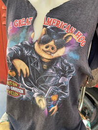 Image 6 of Vintage Harley Davidson 3D Emblem tag "The Great American Hog, Guam" T-shirt 1991