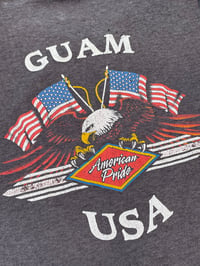 Image 16 of Vintage Harley Davidson 3D Emblem tag "The Great American Hog, Guam" T-shirt 1991