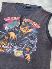 Image 17 of Vintage Harley Davidson 3D Emblem tag "The Great American Hog, Guam" T-shirt 1991