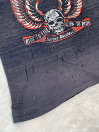 Image 9 of Vintage 1970’s 80s Harley Davidson Ride to Live / Live to Ride T Shirt Knuckle