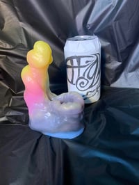 Image 3 of Priapus Hybrid Stroker & Dildo in "Progress Flag" colorway