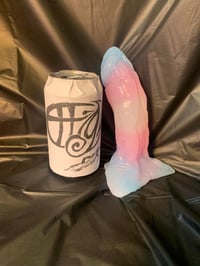 Image 1 of NO STROKER!!! Seraphim Hybrid Strap-On Dildo in "Trans Flag" colorway