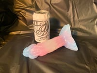 Image 2 of NO STROKER!!! Seraphim Hybrid Strap-On Dildo in "Trans Flag" colorway